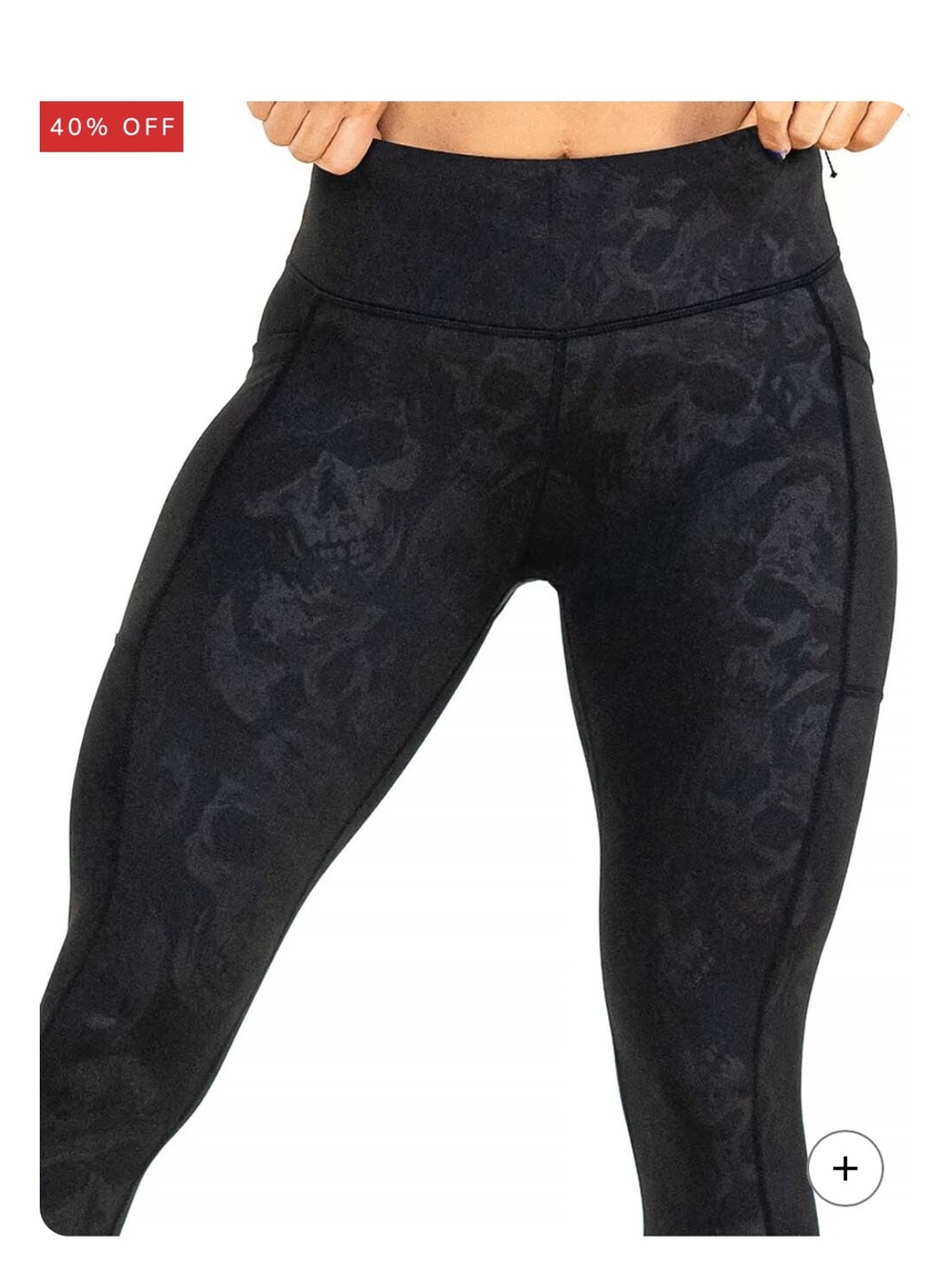 CVG Shadow Skulls Capri Leggings Size L - Picture 3 of 4
